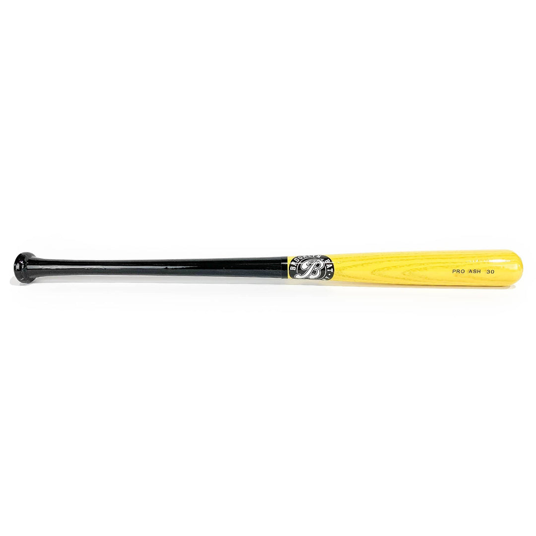 Brooklyn Bat Co. Playing Bats Black | Yellow | Black / 30" / (-7) Brooklyn Bat Co. Pro Ash Wood Baseball Bat | 30" (-7) | Ash