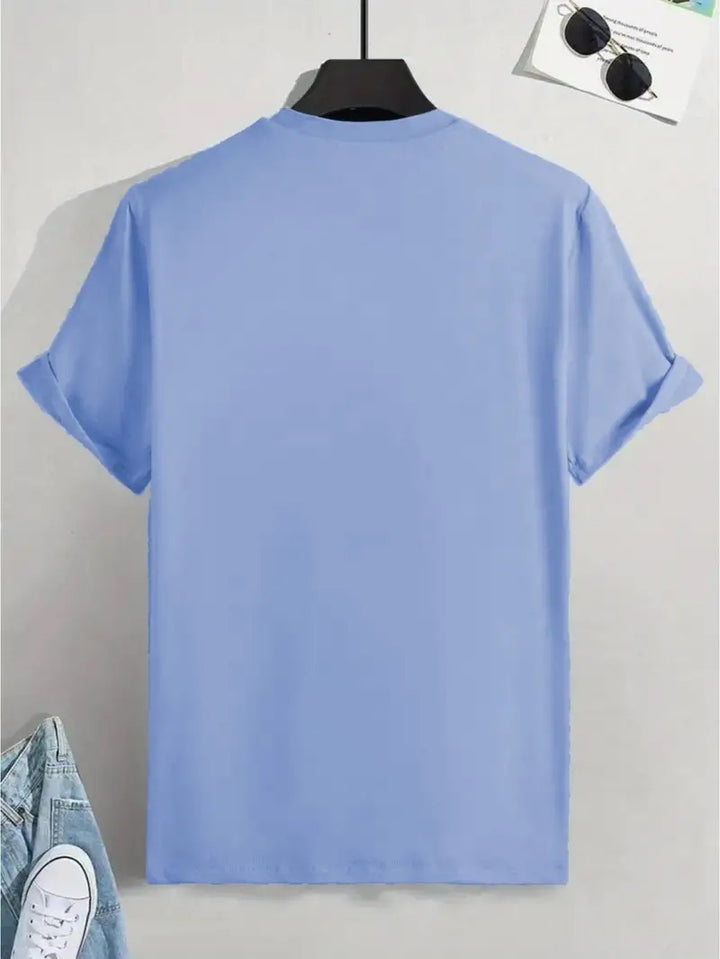 Crew Neck Baseball Print Men's Fashionable Summer Short Sleeve Sports T-shirt