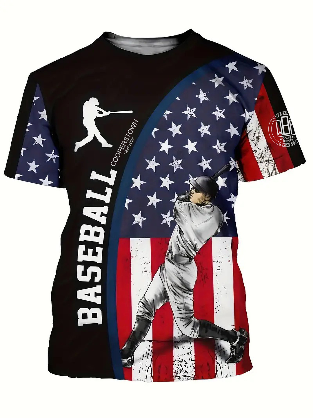 Baseball Player Print T-shirt