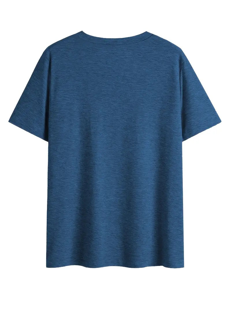 Baseball Print V Neck T-Shirt, Casual Short Sleeve