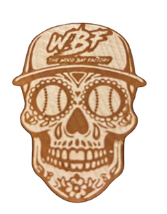 Wood Bat Factory Skull Trading Pin