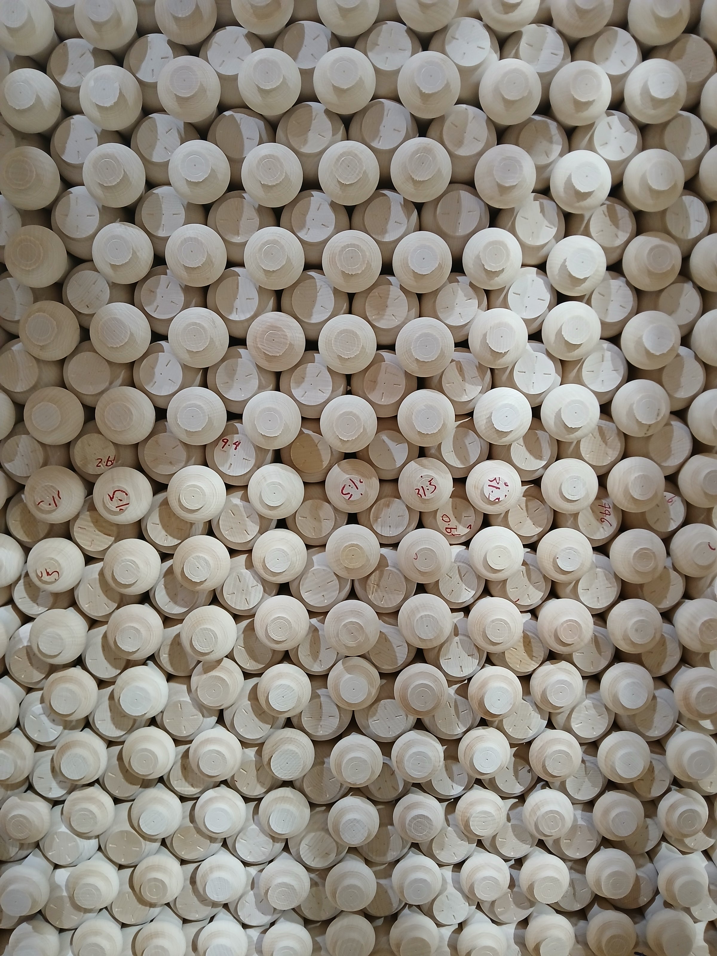 Stacked Wood Baseball Bats 