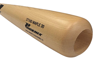 Phoenix 271HD Wood Bat | Maple | 30" Natural Handle / Clear Barrel