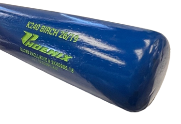 Phoenix Model K240 Wood Bat | Birch | 26" Royal Blue /Brown
