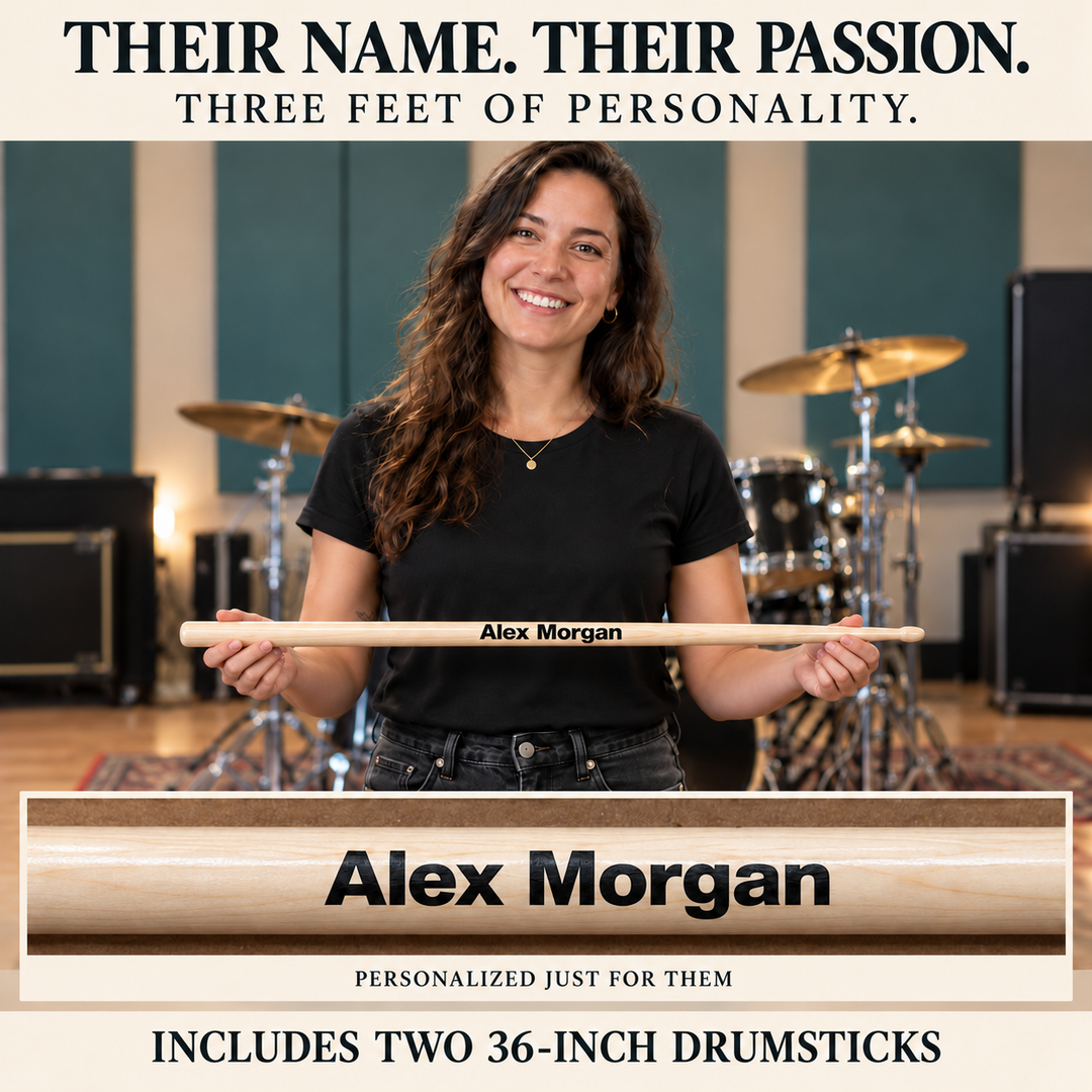 Personalized Giant Drumsticks – 36″ Solid Wood Pair