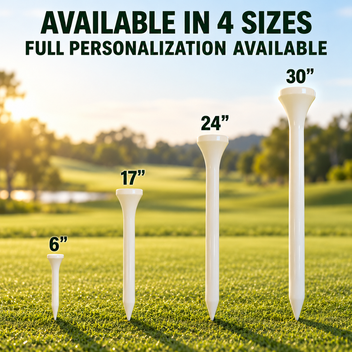 Personalized Giant Golf Tee | 4 Sizes, Made in USA