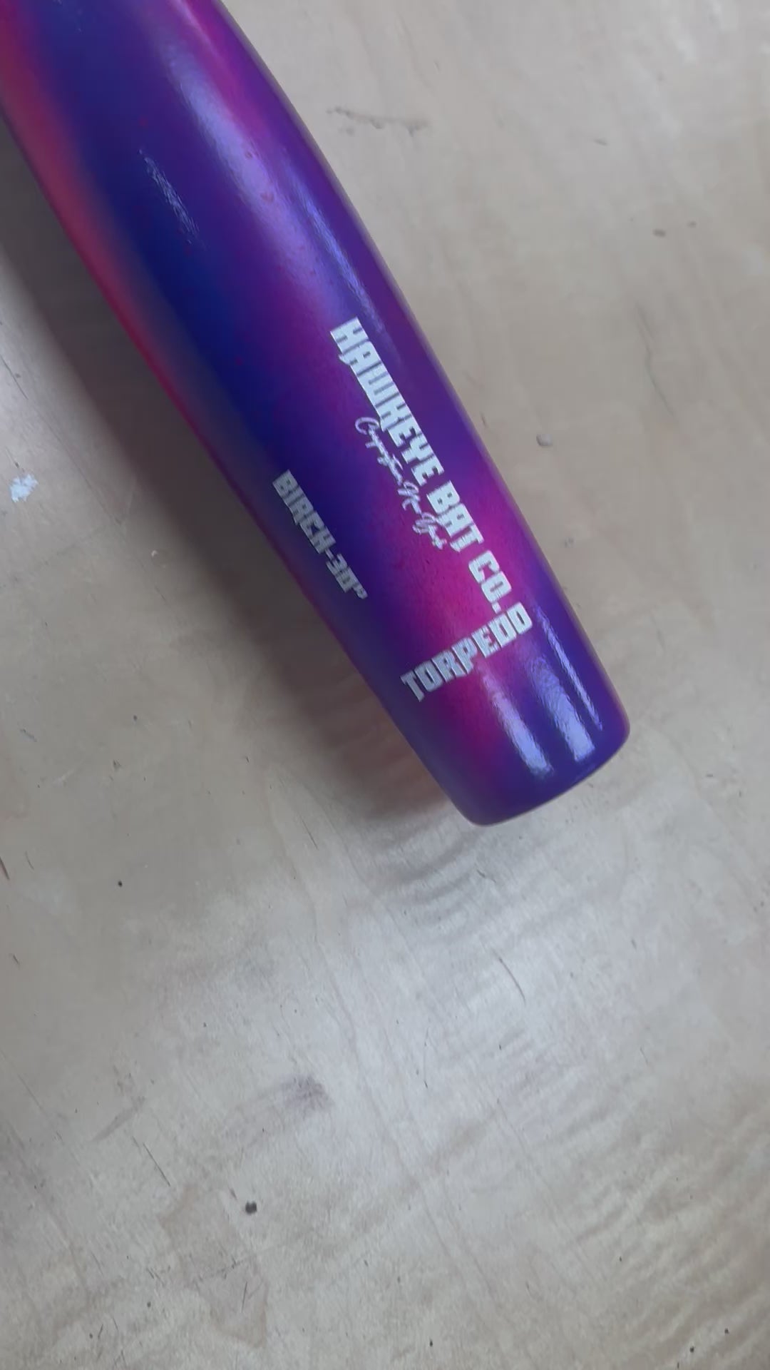 Hawkeye Miller Custom Torpedo Wood Bat | Birch