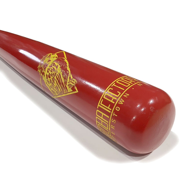 Custom Engraved & Hand Painted Wood Trophy Bat "Yellow Parrot"