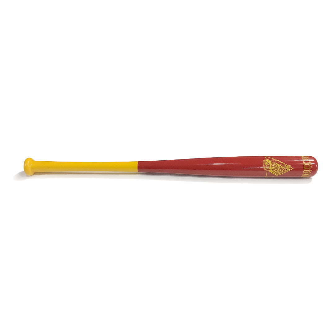 Custom Engraved & Hand Painted Wood Trophy Bat "Yellow Parrot"