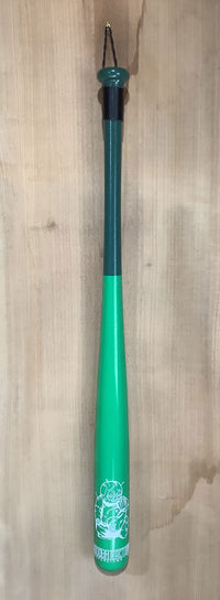 Thumbnail for Custom Engraved & Hand Painted Wood Trophy Bat Kelly Green 