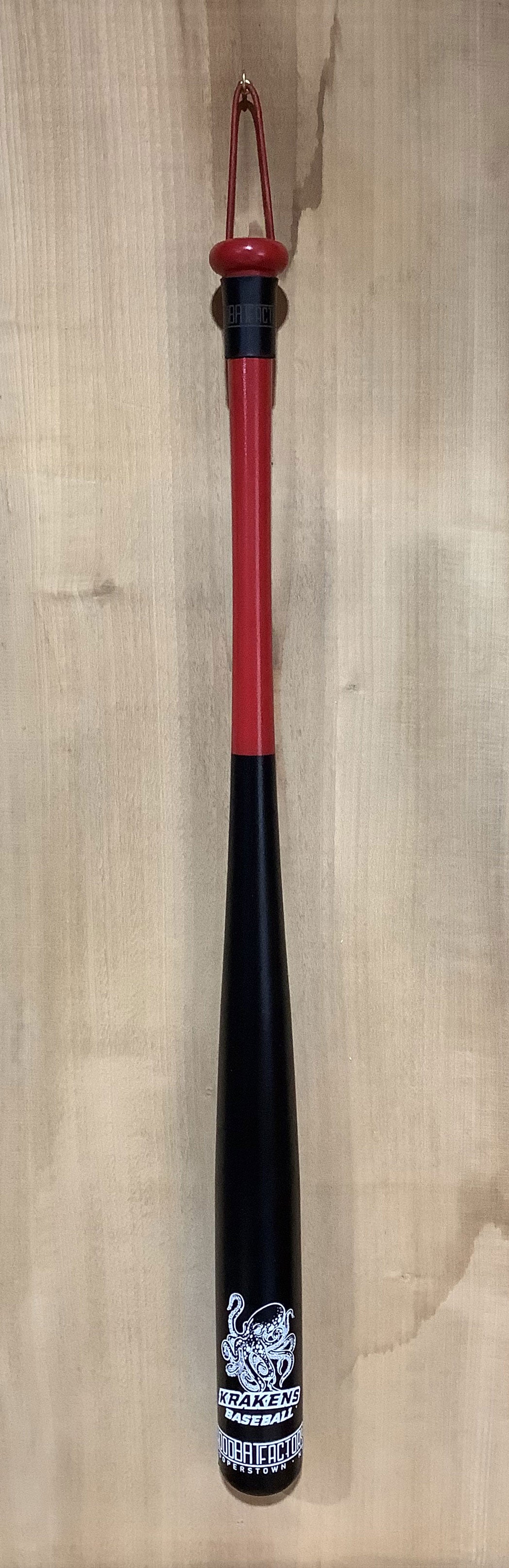 Custom Engraved & Hand Painted Trophy Bat "Krakens Baseball"