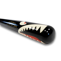 Thumbnail for Pillbox Youth Shark Black (Bare Handle w/ White & Red Rings) Wood Baseball Bat | Maple | 29