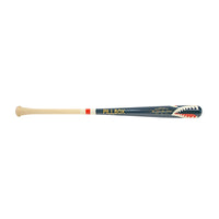 Thumbnail for Pillbox Youth Shark Blue (Bare Handle w/ White & Red Rings) Wood Baseball Bat | Maple | 32