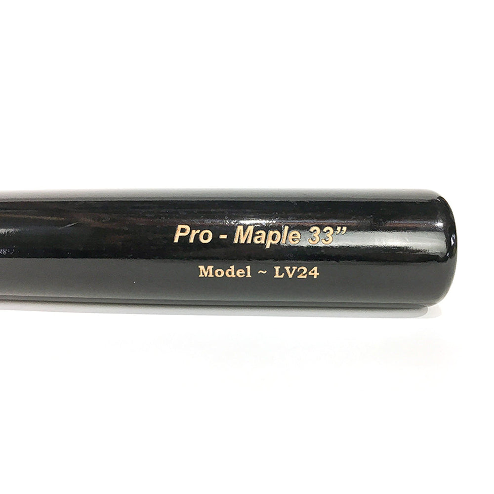 Aul Bat Co. Playing Bats Natural | Black | Silver / 33" / (-2) Aul Bat Co. Model LV24 Wood Baseball Bat | Maple