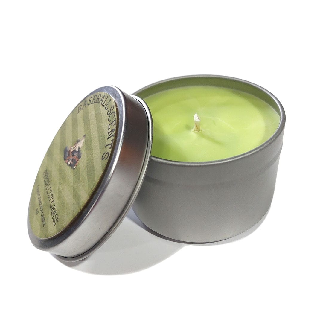 Baseball Scents Decor Fresh Cut Grass Scented 4 oz. Soy Candle