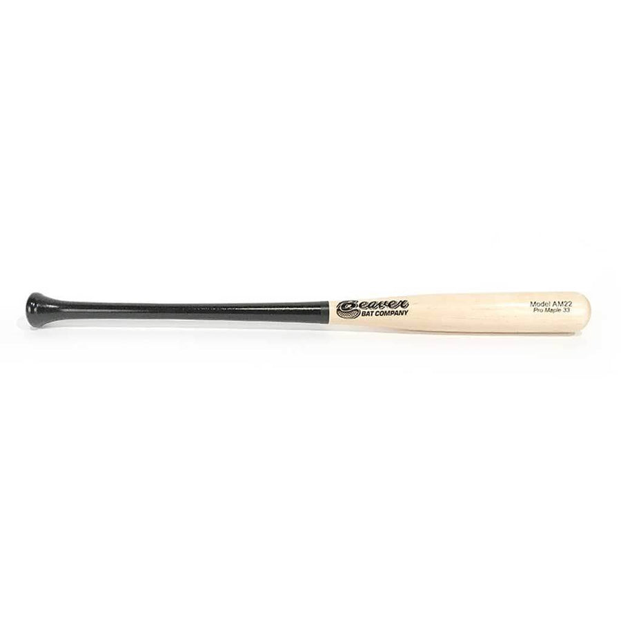Beaver Bat Co. Playing Bats Black | Natural | Black / 33" / (-1) Beaver Bat Co. Model AM22 Wood Baseball Bat | Maple