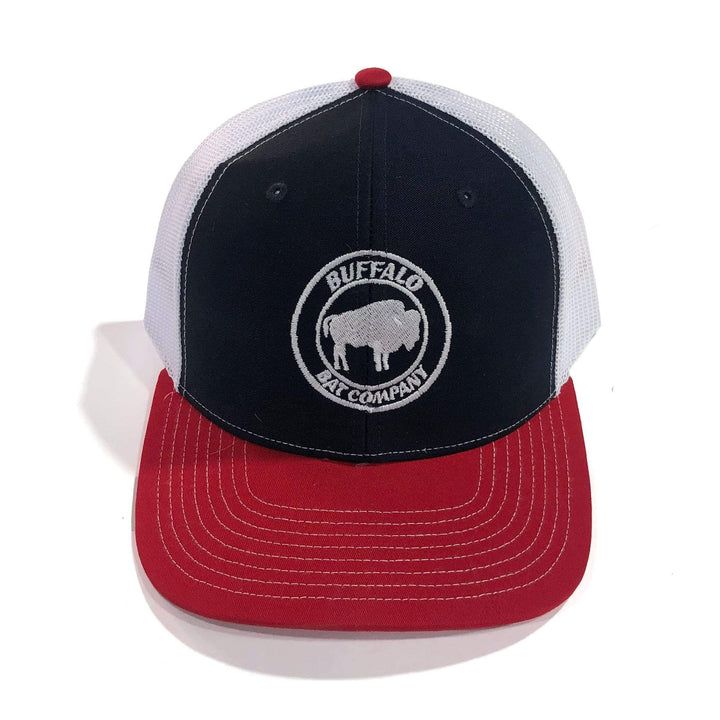 Buffalo Bat Co Apparel Blue | White | Red Buffalo Bat Co. Trucker Hat
