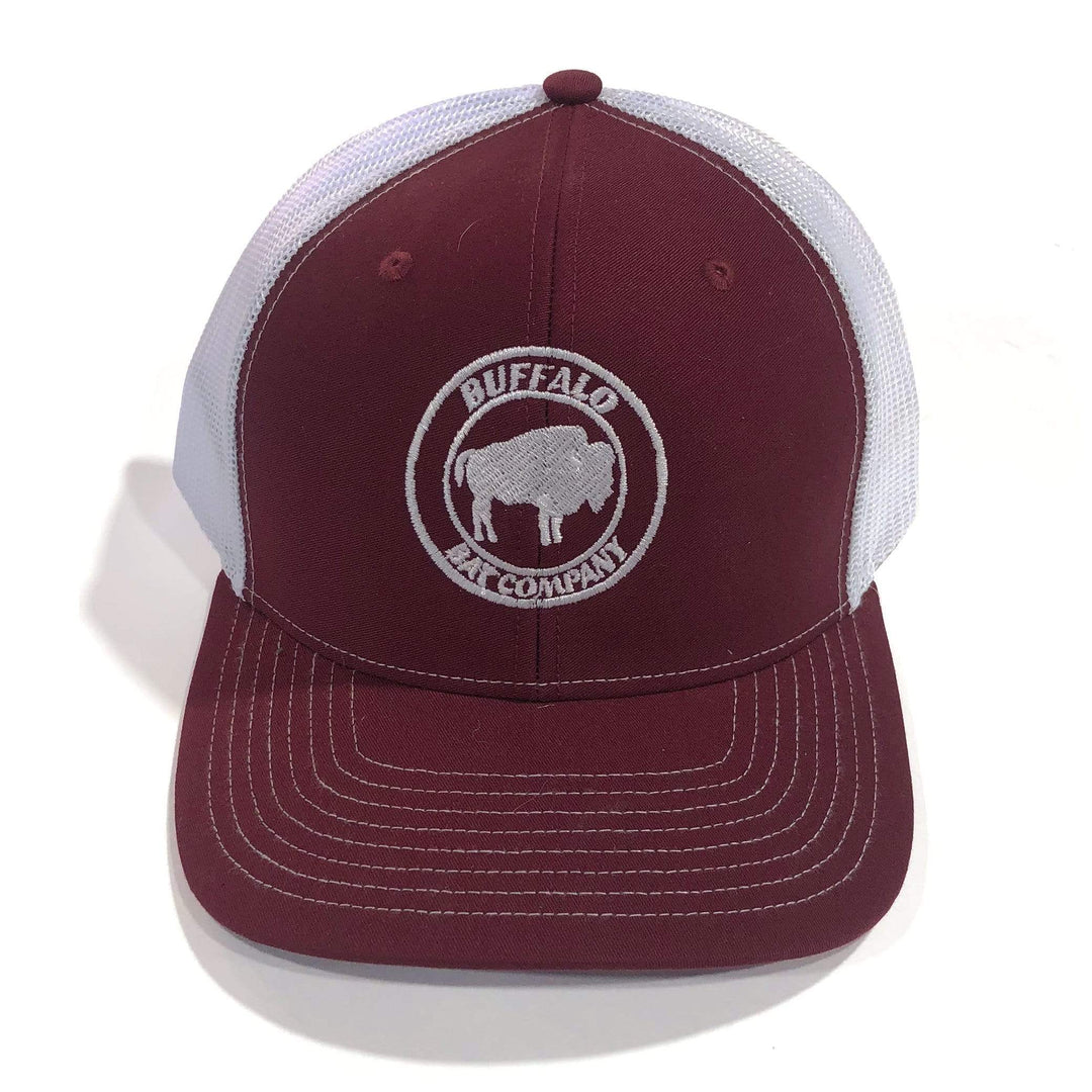 Buffalo Bat Co Apparel Maroon | White Buffalo Bat Co. Trucker Hat