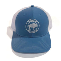 Thumbnail for Buffalo Bat Co Apparel Sky Blue | White Buffalo Bat Co. Trucker Hat