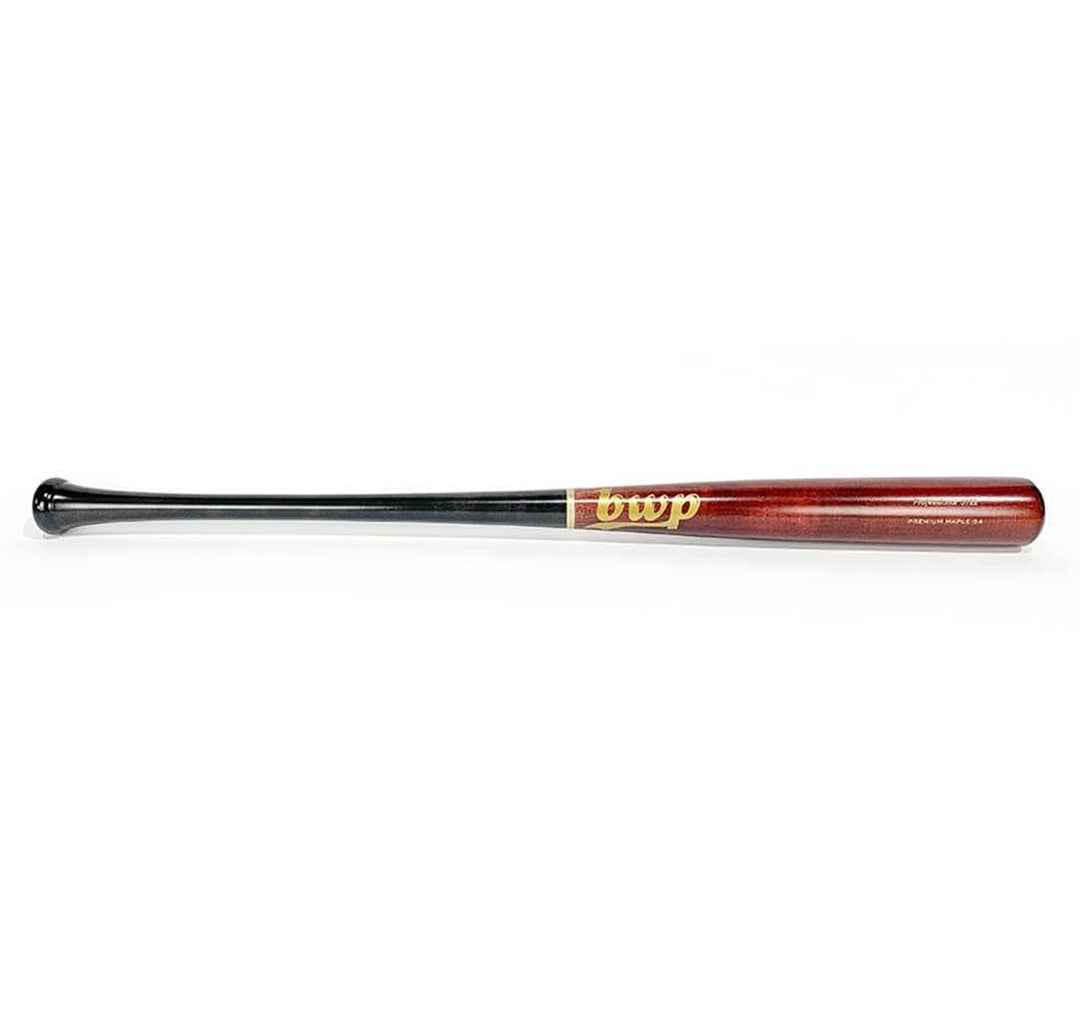 BWP Bats Playing Bats Black | Maroon | Gold / 34" / (-1) BWP Bats J122 Wood Baseball Bat | Maple