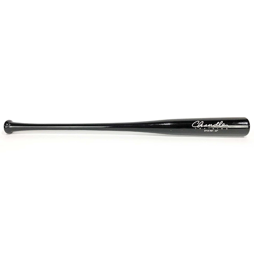 Chandler Bats Fungo and Trainer Bats Black | White / 33" / (0) Chandler Bats OT19 FBT Flat Trainer Wood Baseball Bat | Maple