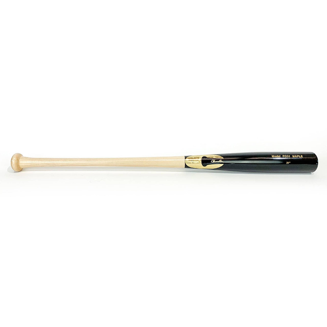 Chandler Bats Playing Bats Natural | Black | Gold / 31" / (-7) Chandler Bats PO31 Wood Baseball Bat | 31" (-7)  |  Maple