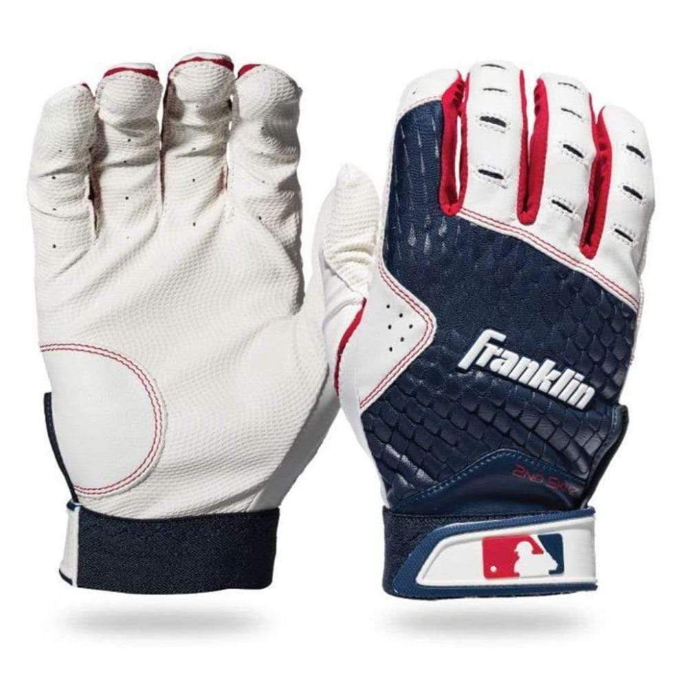 Franklin Batting Gloves Red | White | Blue / Youth XS Franklin 2nd-Skinz Batting Gloves