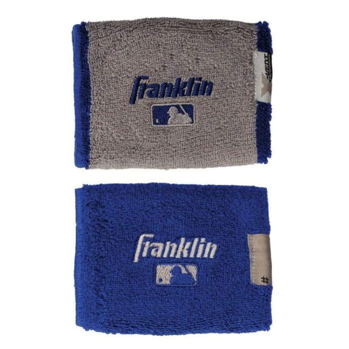 Franklin Batting Accessories Blue | Grey Franklin MLB® 4" X-Vent Reversible Wristbands