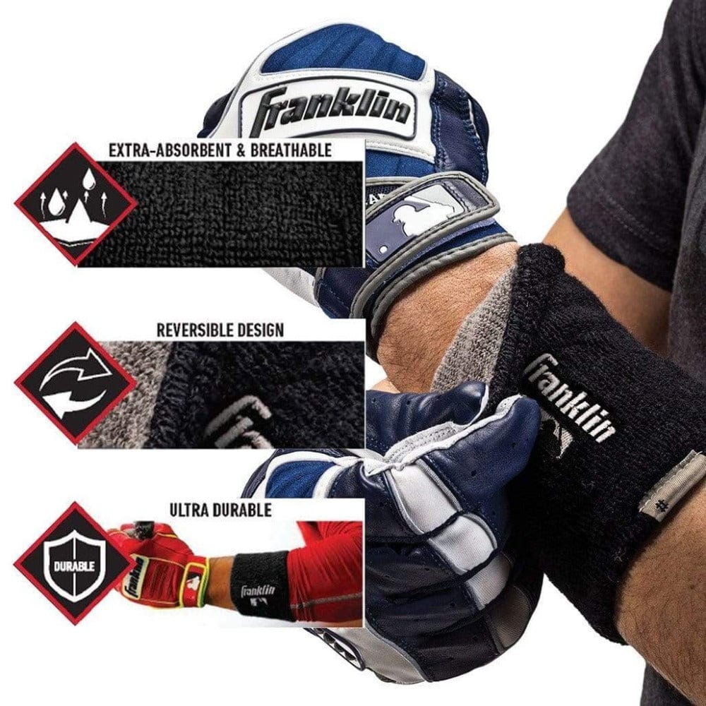 Franklin Batting Accessories Franklin MLB® 4" X-Vent Reversible Wristbands