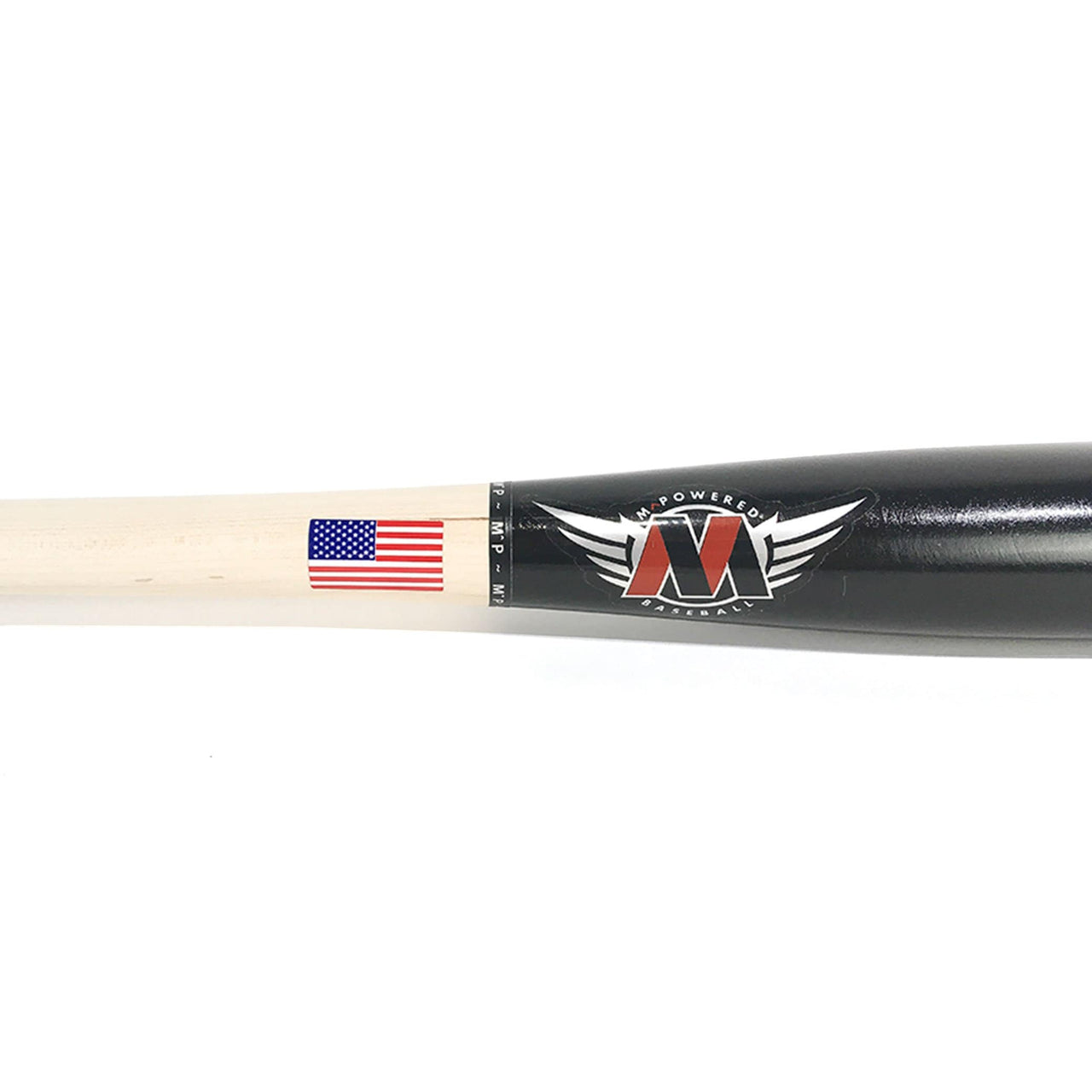 M^Powered Playing Bats Natural (uncoated) | Black | Red / 32" / (-3) M^Powered M^P 004 Wood Baseball Bat | Maple