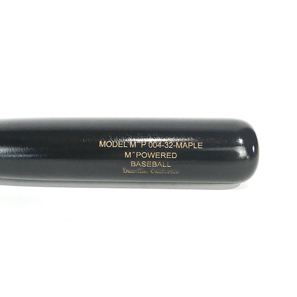 M^Powered Playing Bats Natural (uncoated) | Black | Red / 32" / (-3) M^Powered M^P 004 Wood Baseball Bat | Maple