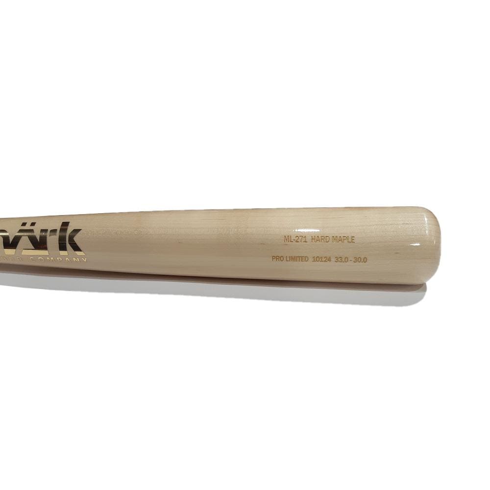 MÃƒÂ¤rk Lumber Co. Playing Bats Natural | Gold / 33" (-3) MÃƒÂ¤rk Lumber Co. ML-271 Wood Bat | Maple | 33" (-3) | Natural/Gold