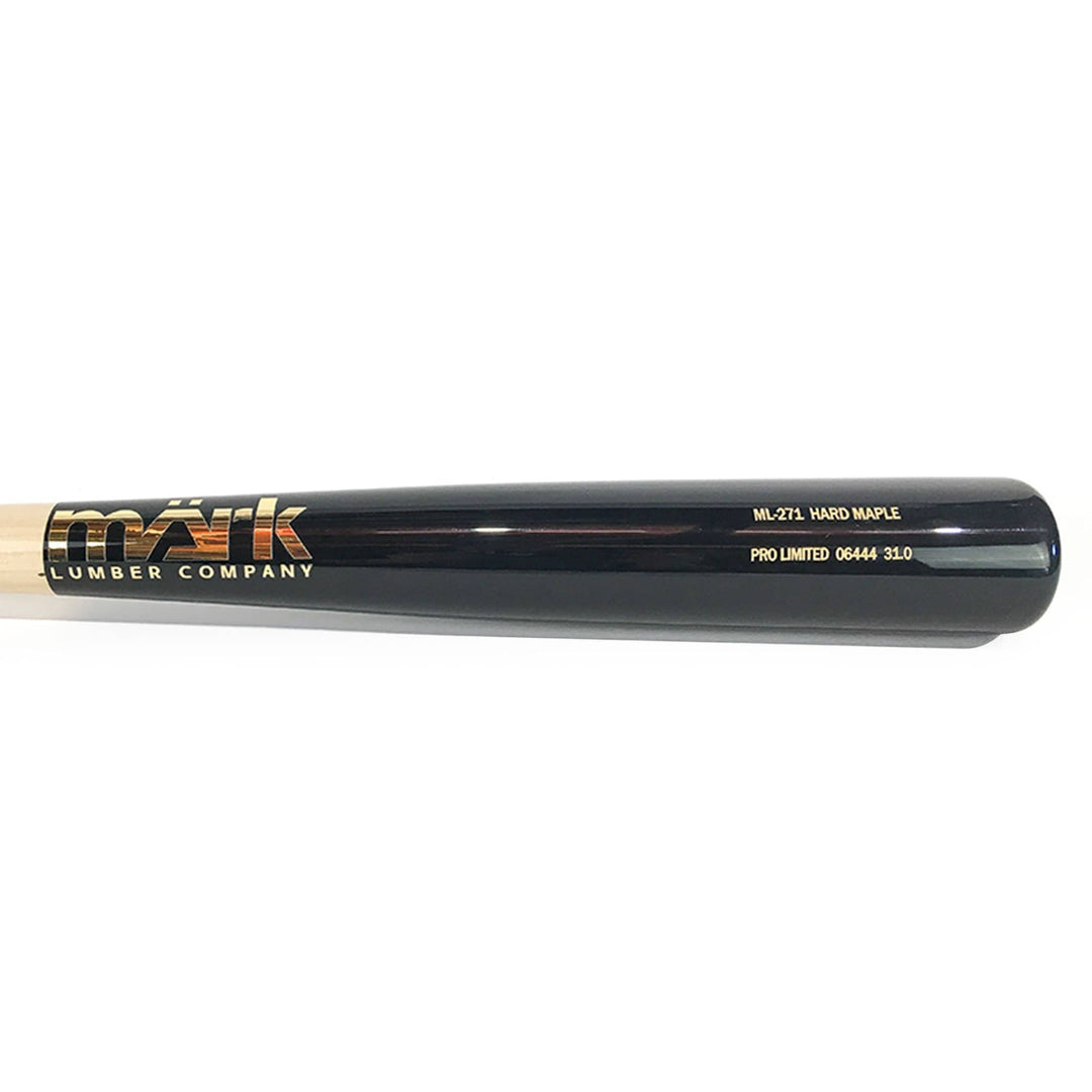 MÃƒÂ¤rk Lumber Co. Playing Bats Natural | Black | Gold / 31" / (-1) MÃƒÂ¤rk Lumber Co. Pro Limited ML-271 Wood Bat | 31" (-1) | Maple