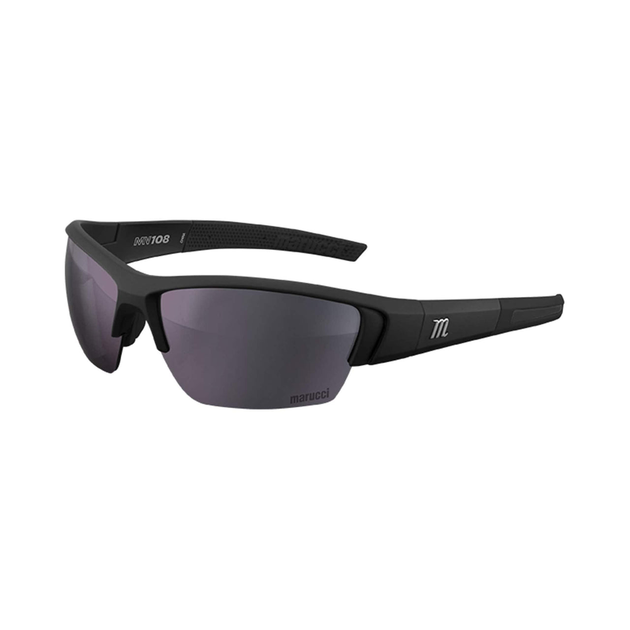 Marucci Sunglasses Matte Black - Violet Lens with Charcoal Mirror Marucci MV108 Performance Sunglasses