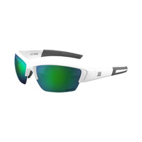 Thumbnail for Marucci Sunglasses Matte White - Green Lens with Green Mirror Marucci MV108 Performance Sunglasses