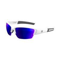 Thumbnail for Marucci Sunglasses Matte White - Green Lens with Blue Mirror Marucci MV108 Performance Sunglasses