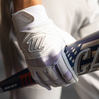 Thumbnail for Marucci Batting Gloves Marucci Signature White Batting Gloves