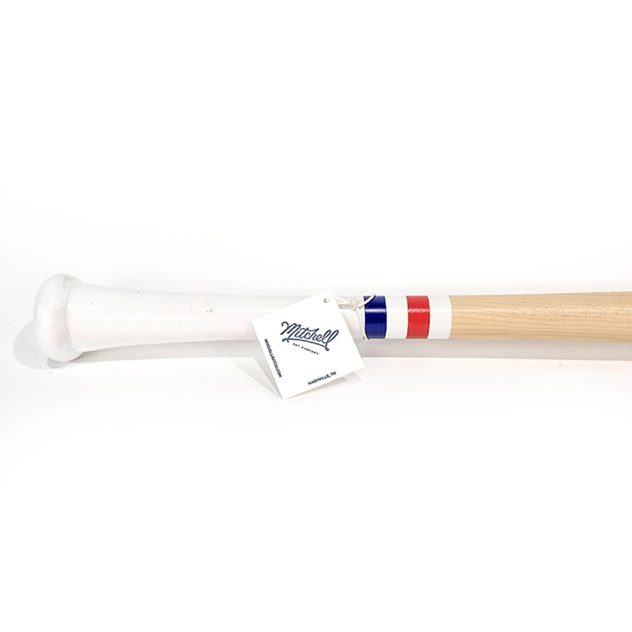 Mitchell Bat Co Trophy Bats Natural | Red | White | Blue / 33" Mitchell Bat Co. Classic Striped Trophy Wood Baseball Bat | Maple