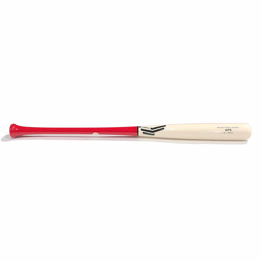 Overfly Sports Playing Bats Red | White | Black / 34" / (-3) Overfly Sports Model AP5 Wood Baseball Bat | 34" (-3) | Maple