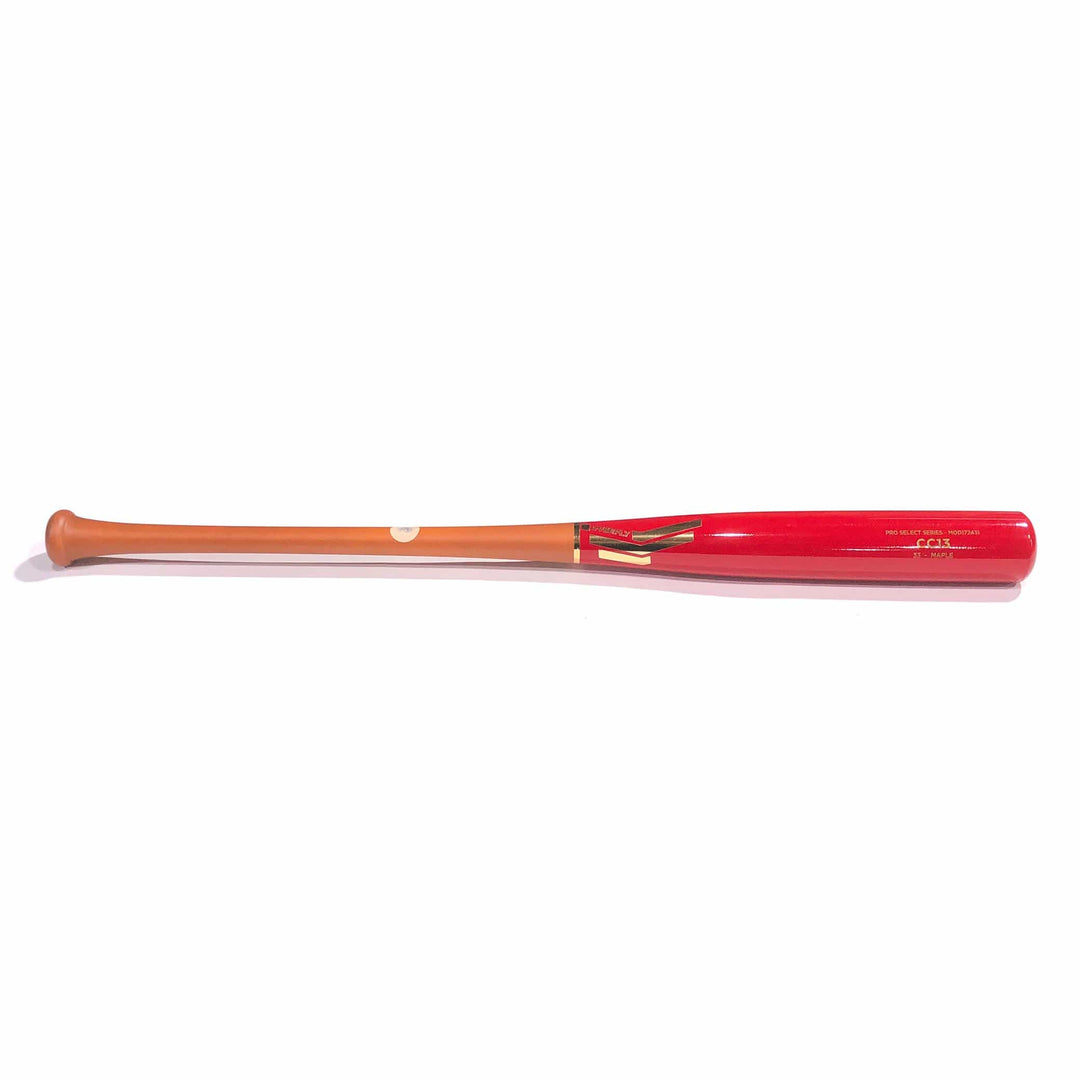 Overfly Sports Playing Bats Matte Rust | Red | Gold / 33" / (-3) Overfly Sports Model CC13 Wood Bat | 33" (-3) | Maple