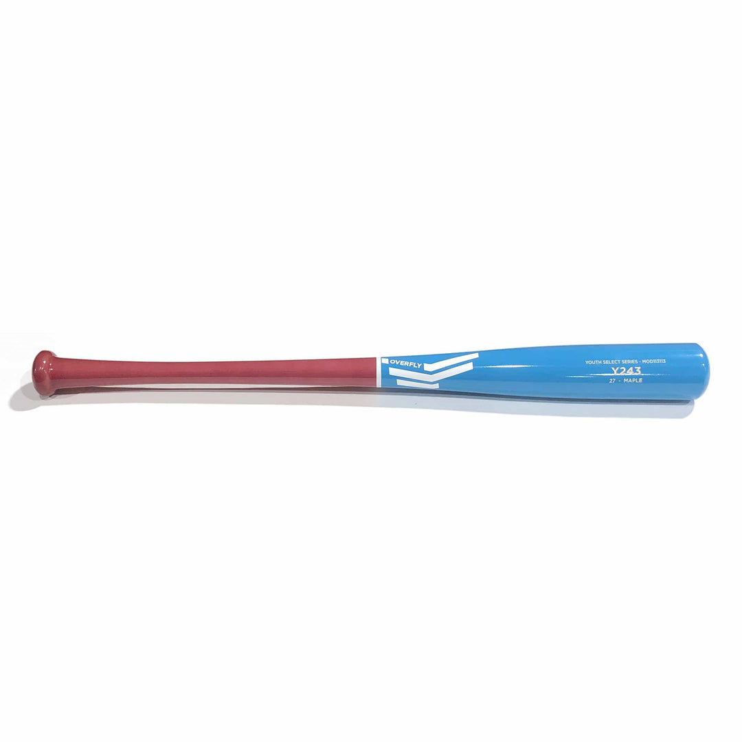 Overfly Sports Playing Bats Rose | Sky Blue | White / 27" / (-5) Overfly Sports Model Y243 Wood Baseball Bat | Maple