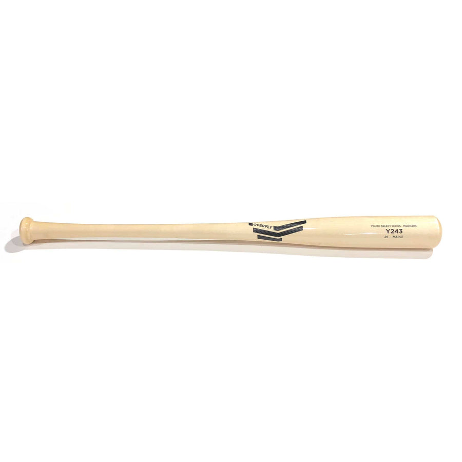 Overfly Sports Playing Bats Natural (Clear Coated) | Black Carbon Fiber / 29" / (-4) Overfly Sports Model Y243 Wood Bat | 29" (-4) | Maple
