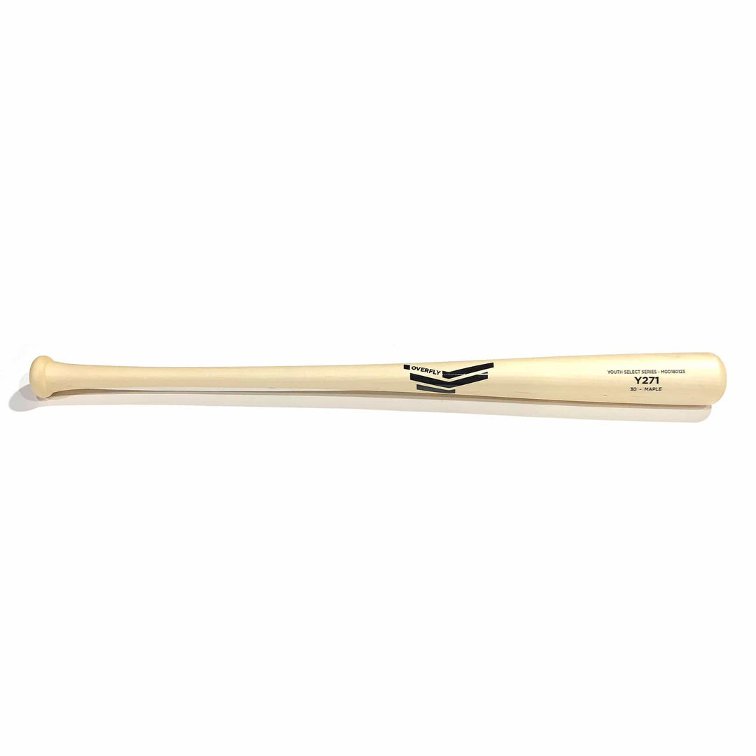 Overfly Sports Playing Bats Natural (uncoated) | Black / 30" / (-7) Overfly Sports Model Y271 Wood Baseball Bat | Maple