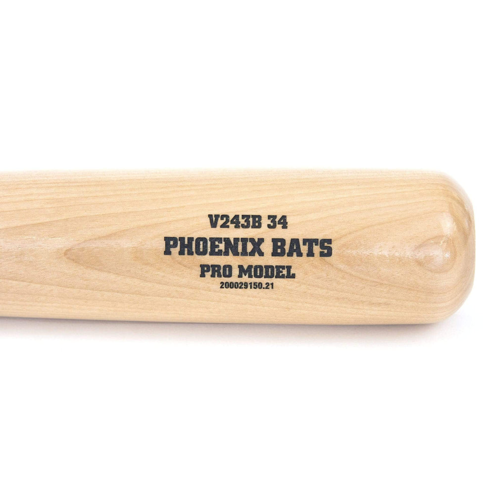 Phoenix Bats Playing Bats Blue | Natural | USA / 34" / (-2) Phoenix Bats Model V243 Wood Baseball Bat | Birch
