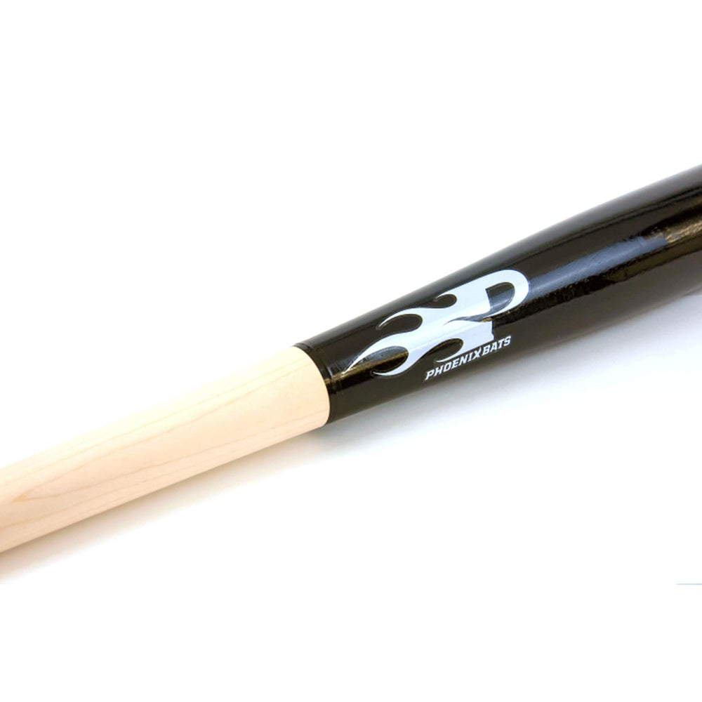 Phoenix Bats Playing Bats Natural (uncoated) | Black | White / 33" / (-2) Phoenix Bats Model F110M Wood Baseball Bat | Maple