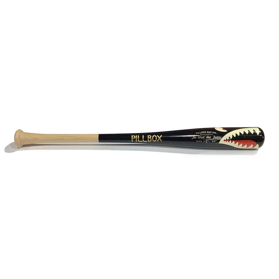 Pillbox Bat Co Playing Bats Pillbox PB243-"SHARK"-TWBF Wood Player Bat | Maple | 29" (-2)