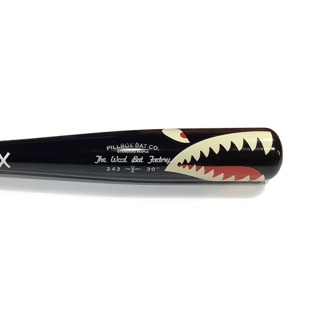 Pillbox Bat Co Playing Bats Pillbox PB243-"SHARK"-TWBF Wood Player Bat | Maple | 30" (-3)
