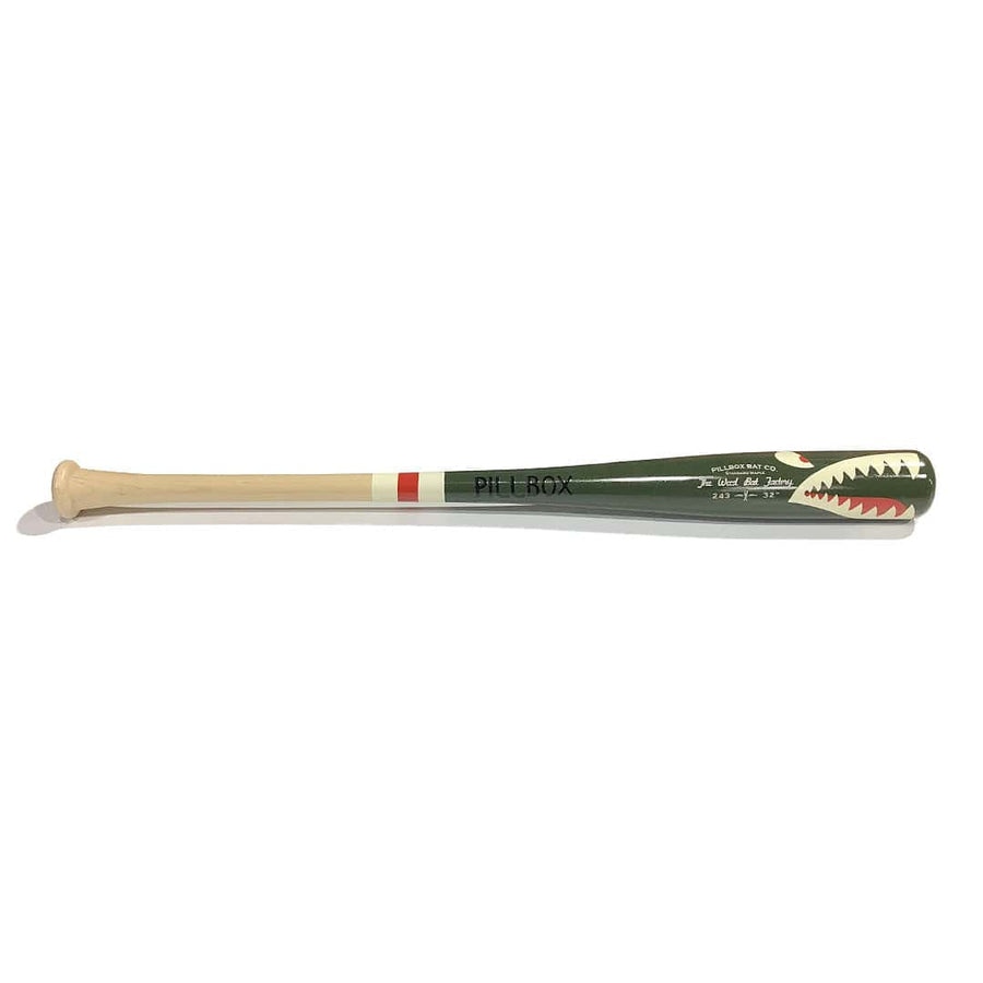 Pillbox Bat Co Playing Bats Pillbox PB243-"SHARK"-TWBF Wood Player Bat | Maple | 32" (-2)