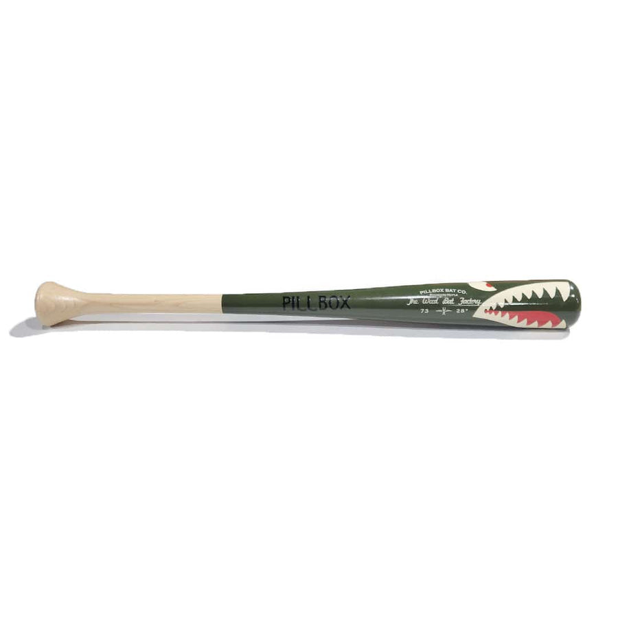 Pillbox Bat Co Playing Bats Pillbox PB73 TWBF "Shark Bat" Wood Player Bat | Maple | 28" (-2)