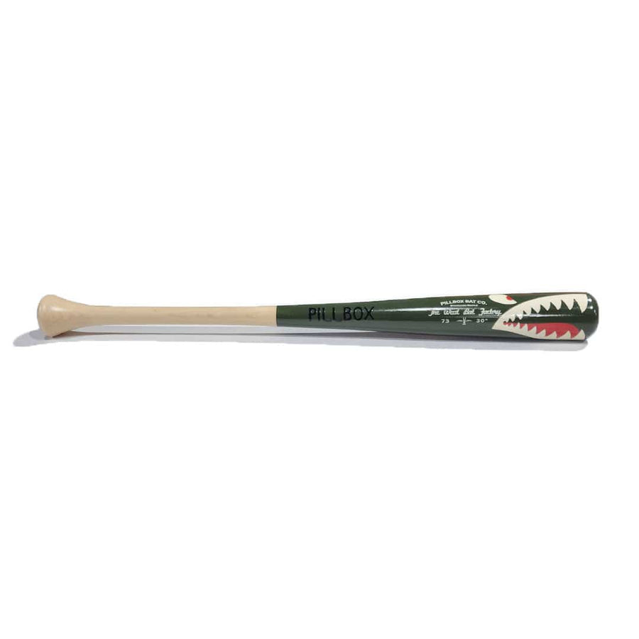 Pillbox Bat Co Playing Bats Pillbox PB73 TWBF "Shark Bat" Wood Player Bat | Maple | 30" (-2)